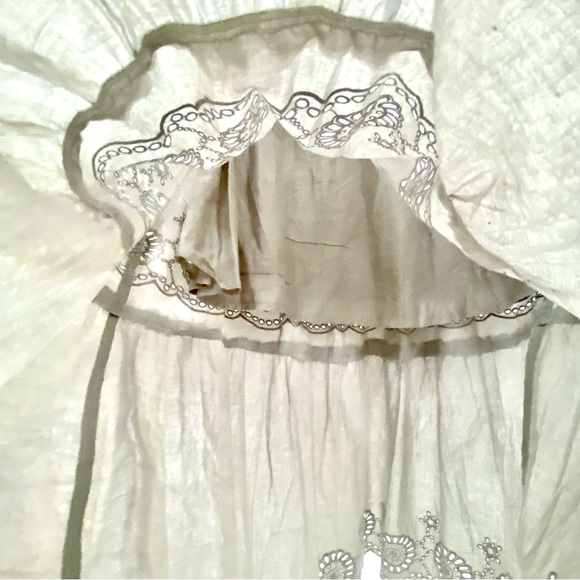 Stunning Sage green prairie eyelit boho dress country shabby chic farmhouse vibe - Picture 5 of 12